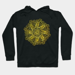 Harp Mandala Skyline Yellow Hoodie